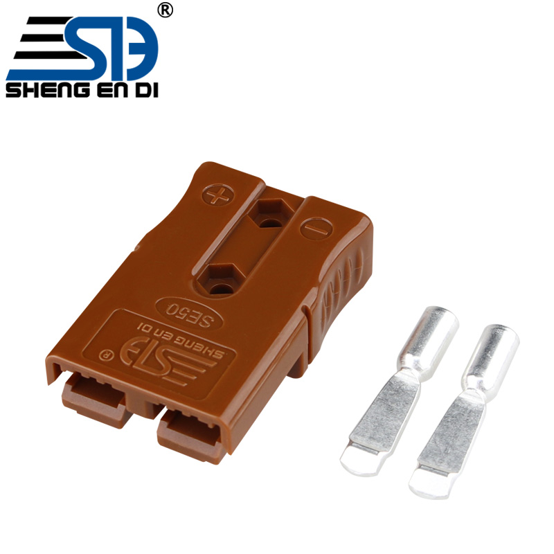 50A 600V Brown Heavy duty forklift battery connector