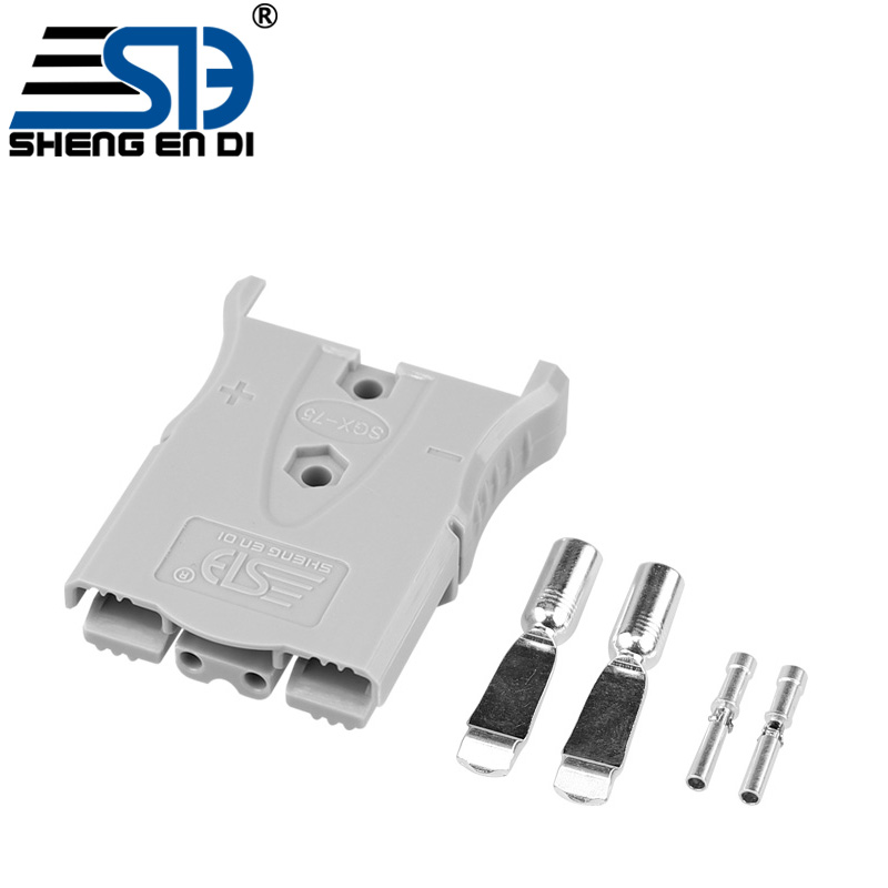 75A 600V Gray Forklift Battery Cable Connectors