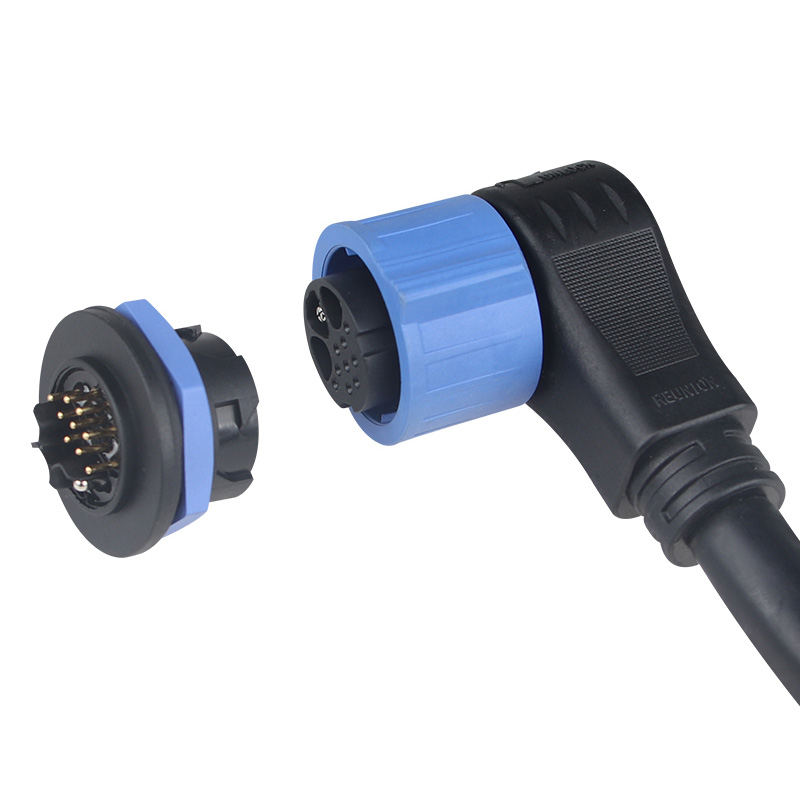 30A Blue Welding Cable Waterproof Power Adapter