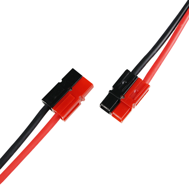 Unipolar 45A plug 14AWG soft silicone wire