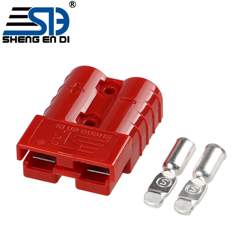 50A Red Forklift Battery Cable Anderson Connectors
